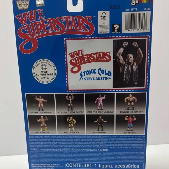 WWE LJN Superstars Stone Cold Steve Austin NEW Series 2 Target 2026 in Hand RARE - Picture 6 of 7